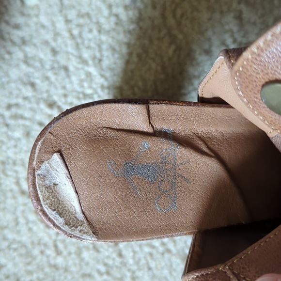 Corky's Brown Open Toe Slingback 3.5" Inch Heeled Sandals Size 9 - Picture 9 of 11